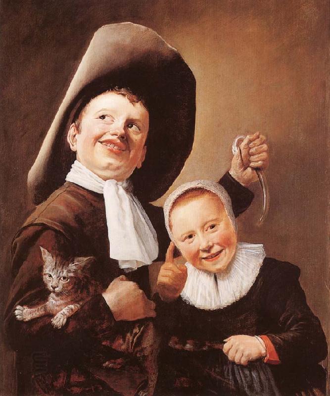Judith leyster A Boy and a Girl with a Cat and an Eel China oil painting art
